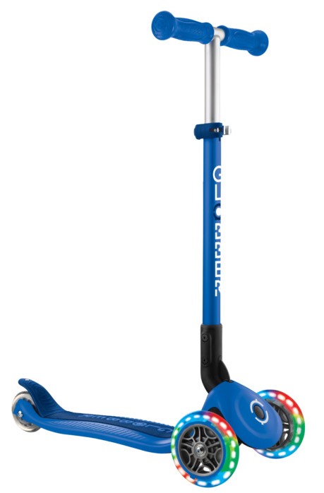 SCOOTER GLOBBER PRIMO FOLDABLE LIGHTS NAVY BLUE