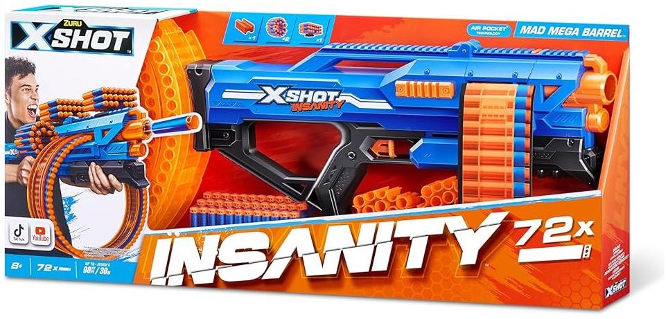 X SHOT INSANITY MAD MEGA BARREL