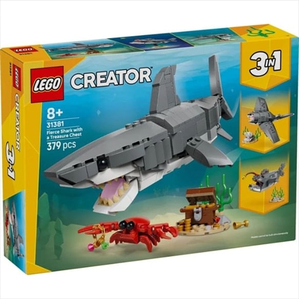 LEGO 31381 FIERCE SHARK WITH A TREASURE CHEST