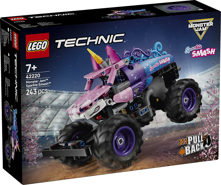 LEGO 42220 MONSTER JAM™  SPARKLE
SMASH™ PULL-BACK