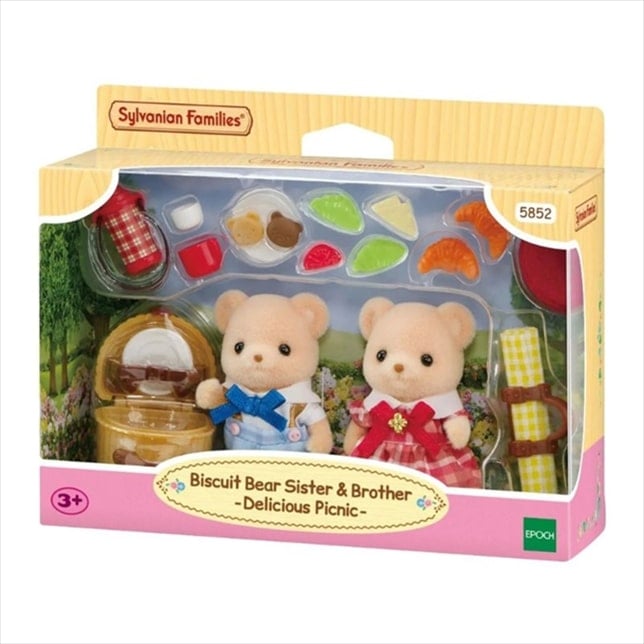 SYLVANIAN FAMILIES 5852 BISCUIT BEAR SISTER & BROTHER