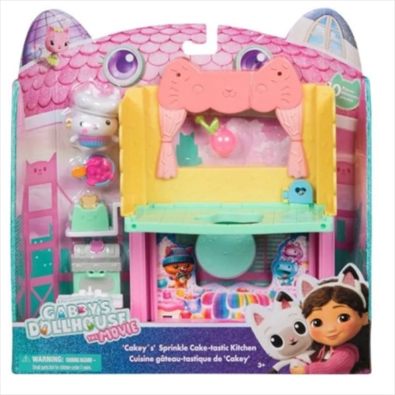 GABBY'S DOLLHOUSE CAKEY'S SPRINKLE CAKE-STATIC KITCHEN PLAYSET