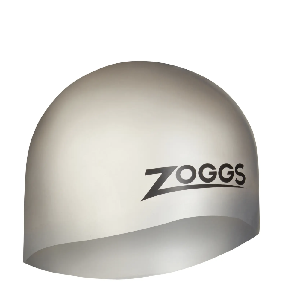 ZOGGS EASY-FIT SILICONE SWIM CAP SILVER