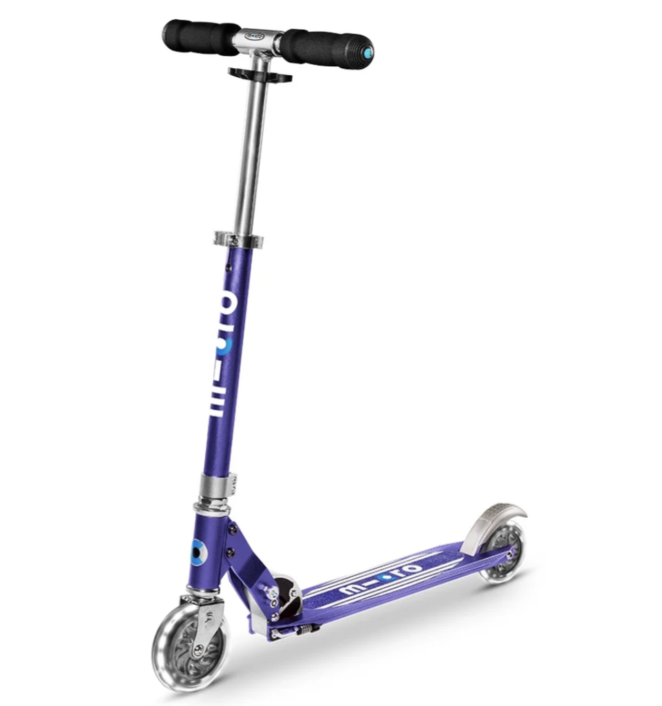 SCOOTER MICRO SPRITE BLUE STRIPE LED