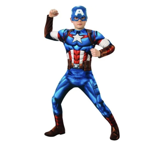 CARNIVAL COSTUME CAPTAIN AMERICA DLX 5/6 301004