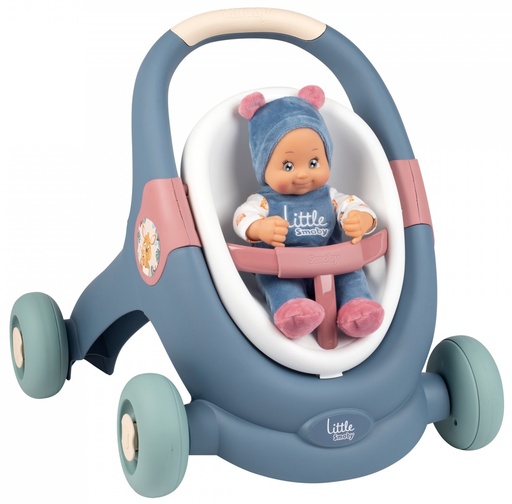 [SMO140308] LITTLE SMOBY 3 IN 1 BABY WALKER AND DOLL