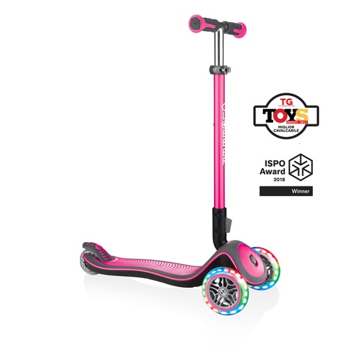 [MOU444-410] SCOOTER GLOBBER ELITE PINK LIGHTS FOLDING 