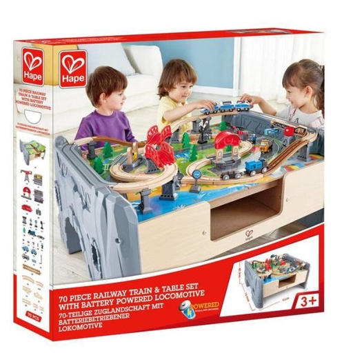 [MOUE3766B-E3766] HAPE RAILWAY TRAIN AND TABLE SET E3766