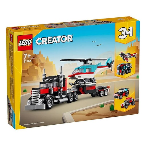 [LG31146] LEGO 31146 FLATBED TRUCK WITH HELICOPTER