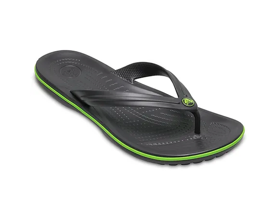 CROCS CROCBAND FLIP GRAPHITE/VOLT GREEN 11033-0A1