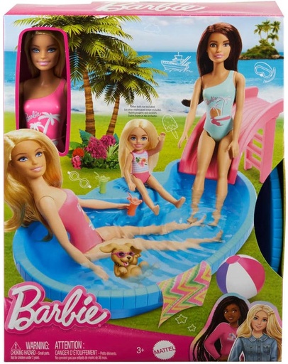 [MTHRJ74] BARBIE HRJ74 POOL WITH DOLL