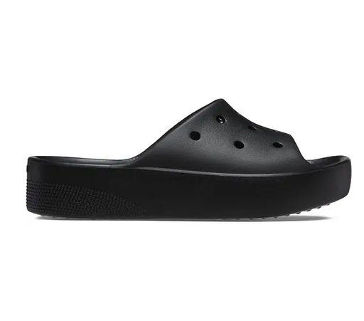 CROCS CLASSIC PLATFORM SLIDE BLACK 208180-001