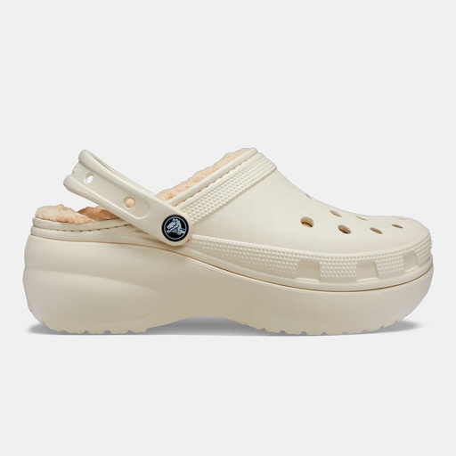 CROCS CLASSIC PLATFORM LINED CLOG W BONE 207938-2Y2