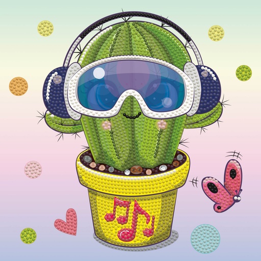 [DTZ3.009] DIAMOND DOTZ COOL DUDE CACTUS
