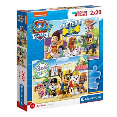 [AS1200-24779] CLEMENTONI PUZZLE 2X20 PCS PAW PATROL