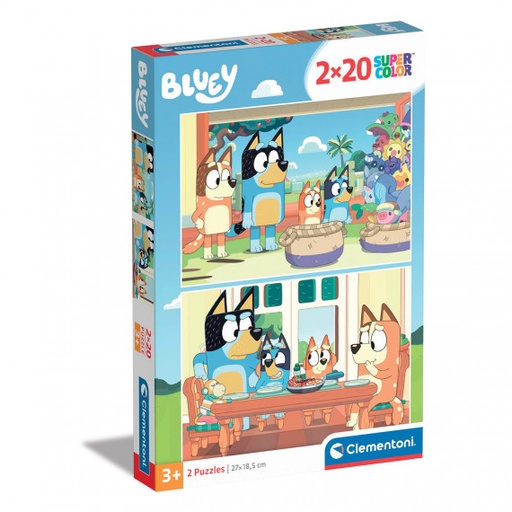 [AS1200-24807] CLEMENTONI PUZZLE 2X20 PCS BLUEY