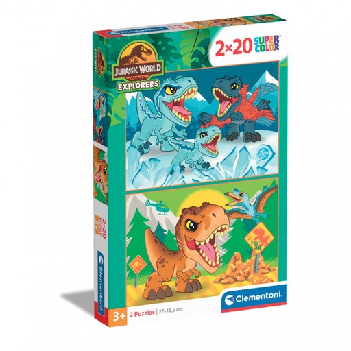[AS1200-24810] CLEMENTONI PUZZLE 2X20 PCS JURRASIC WORLD