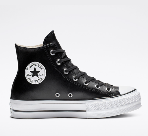 CONVERSE 561675 PLATFORM LEATHER BLACK HI