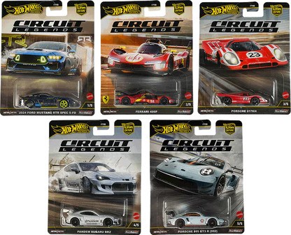 HOT WHEELS CIRCUIT LEGENDS SET OF 5