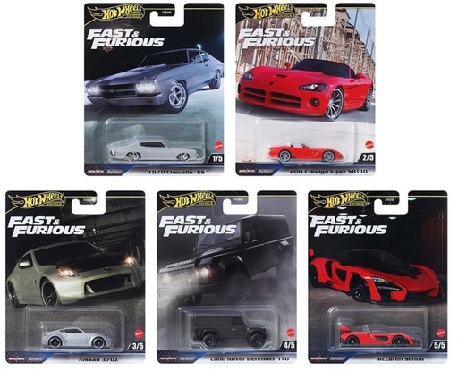 HOT WHEELS FAST AND FURIOUS SET OF 5