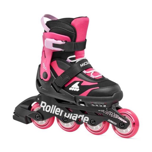[ATH43.075153/BL/PN/36] ROLLERBLADE MICROBLADE BLACK/PINK SIZE 36.5-40.5