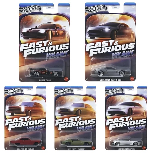 HOT WHEELS FAST AND FURIOUS SET OF 5