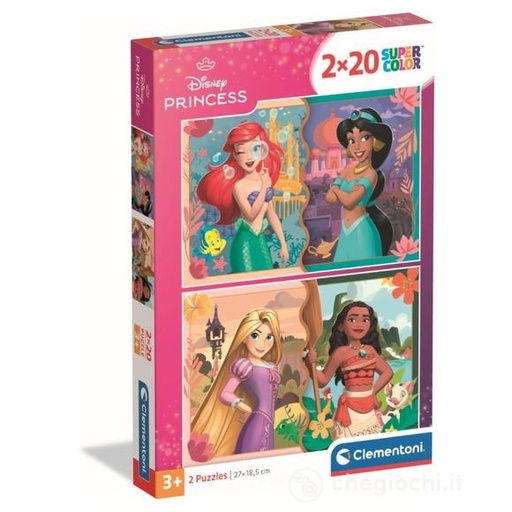 [AS1200-24092] CLEMENTONI PUZZLE 2X20 PCS PRINCESS