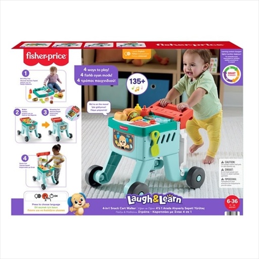[MTJLM95] FISHER PRICE JLM95 4-IN-1 SNACK CART WALKER